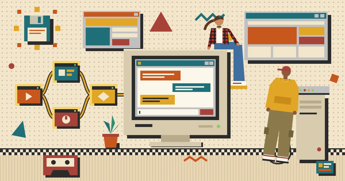 A flat-style illustration of a glowing automation workflow of connected nodes flowing into a sleek, elegant chat window on a laptop screen, with abstract